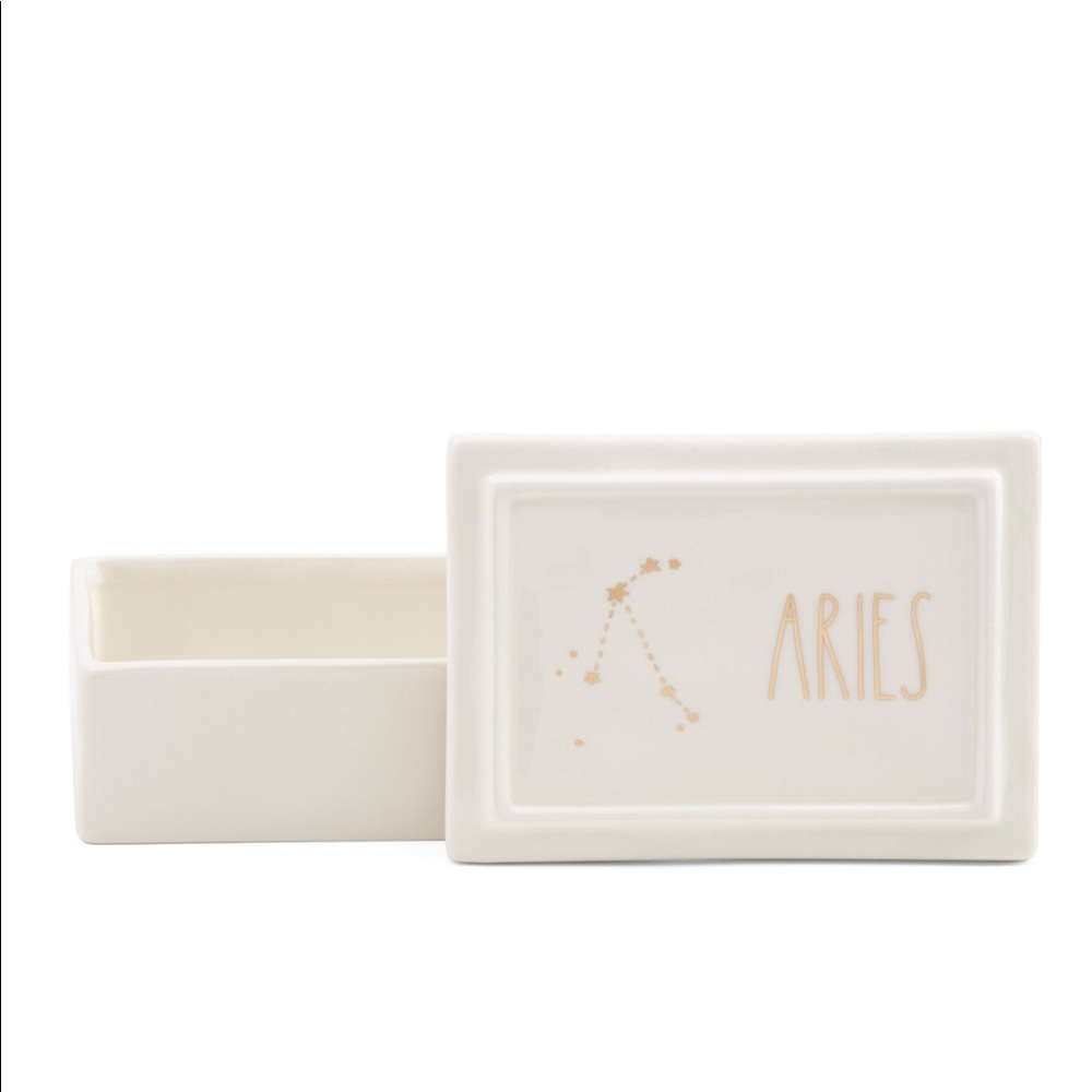 Rae Dunn ARIES jewelry trinket box